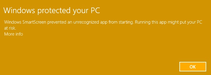 Windows protected your PC. Windows SmartScreen prevented an unrecognized app from starting. Running this app might put your PC at risk.